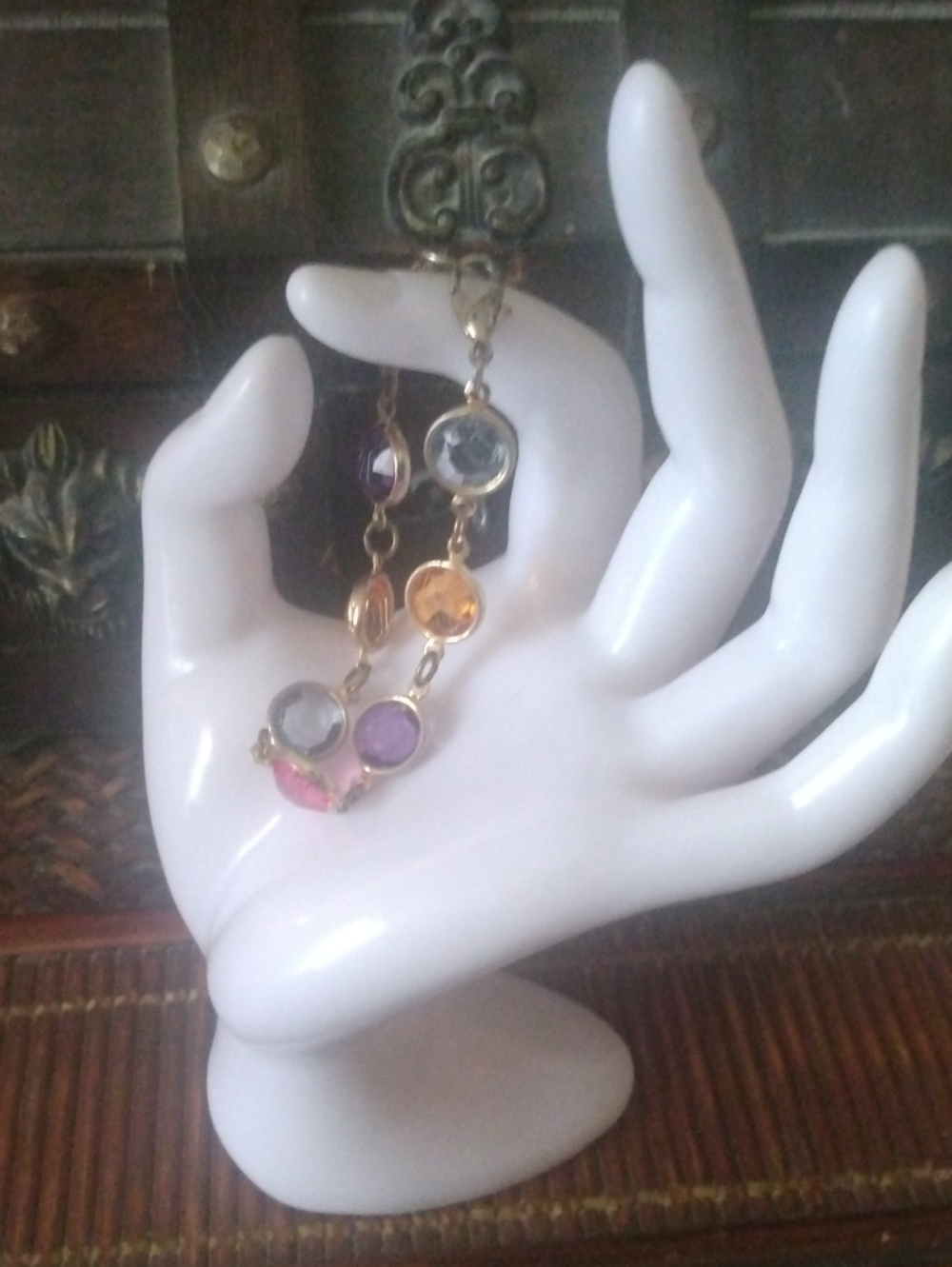 Multicolor Crystal Link Bracelet - Women Jewelry